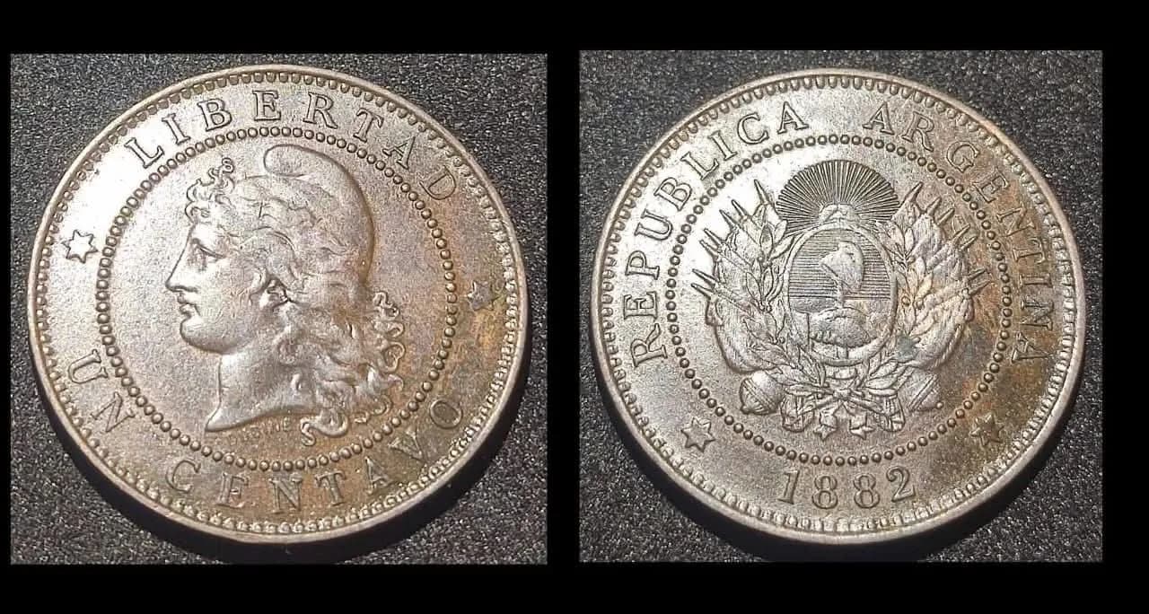 Moneda escasa 1c 1882 sin circular